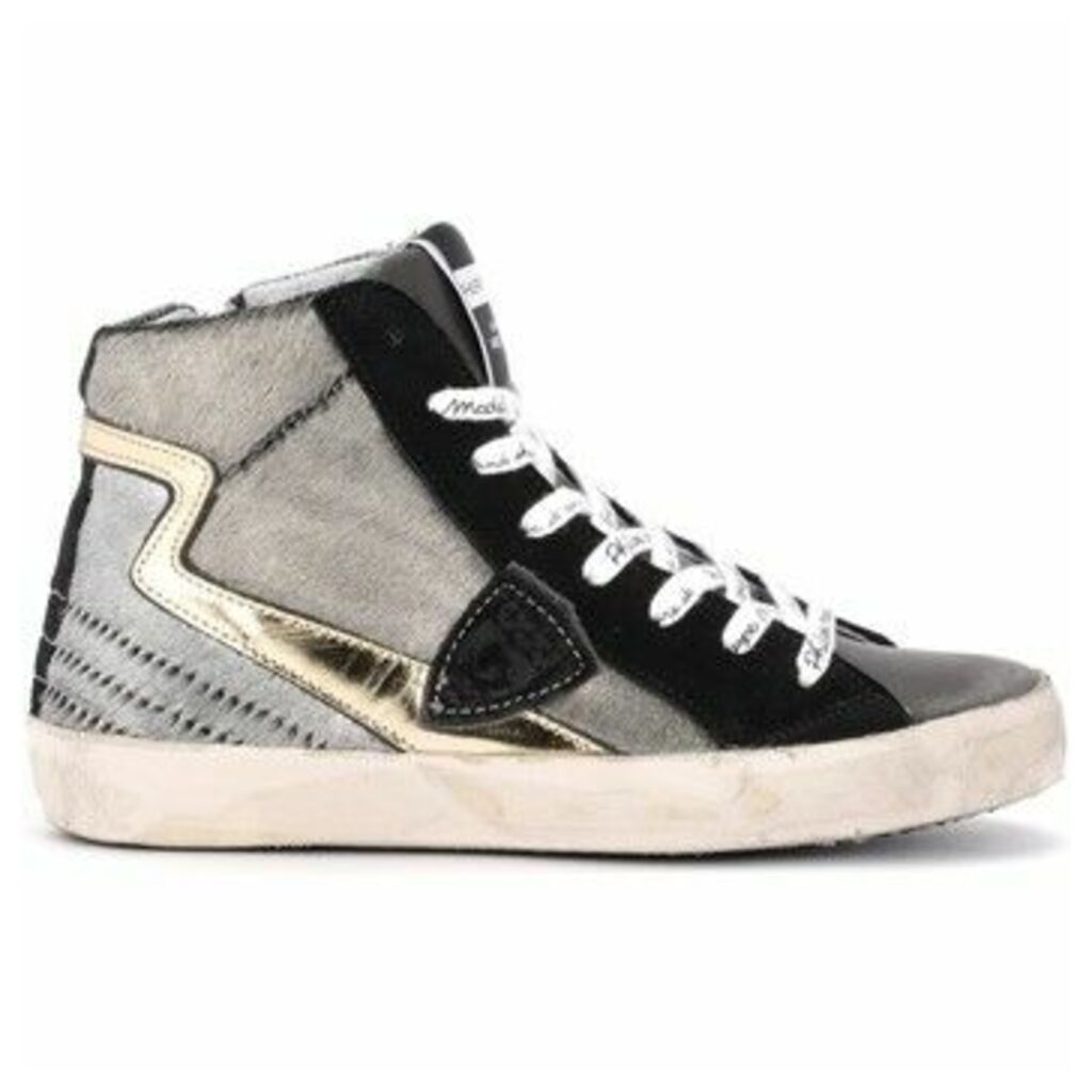 Paris high-top sneaker made of anthracite-colored laminated  women's Shoes (High-top Trainers) in Grey