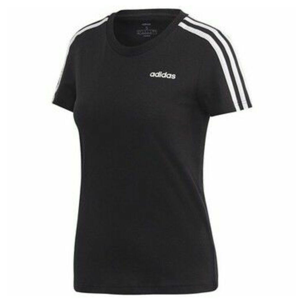 adidas  W Essential 3S Slim Tee  women's T shirt in Black