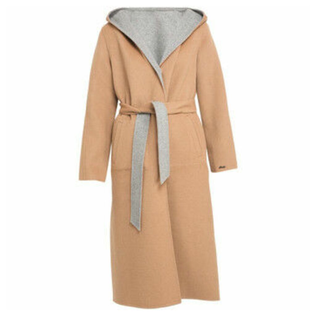 POSITANO long wool coat  women's Coat in Brown
