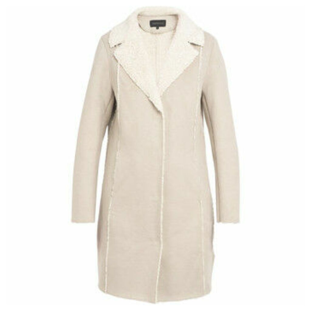 RIVAL suede long coat  women's Coat in Grey