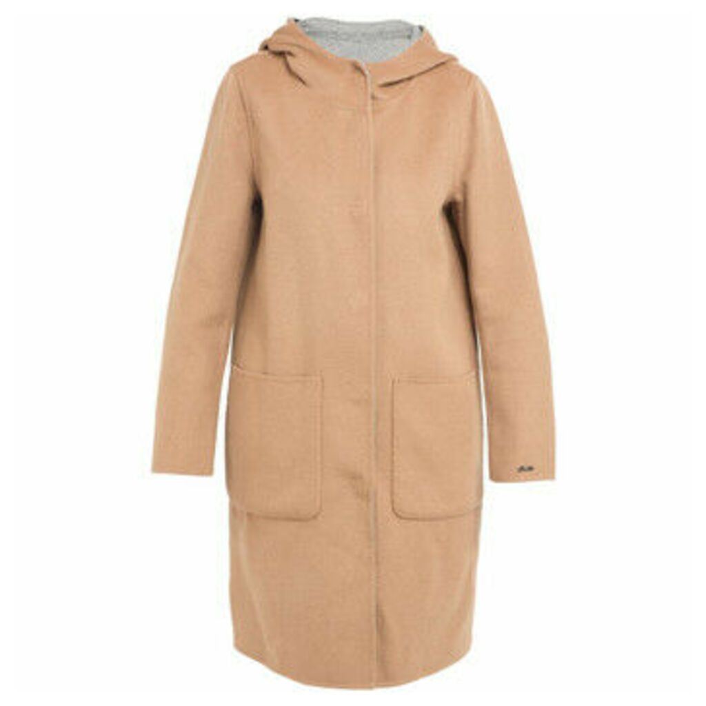 Long wool coat UNIVERSITY  women's Coat in Brown