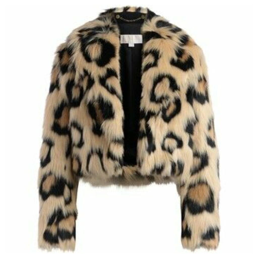 MICHAEL Michael Kors  ecological fur in leopard print  women's Coat in Beige