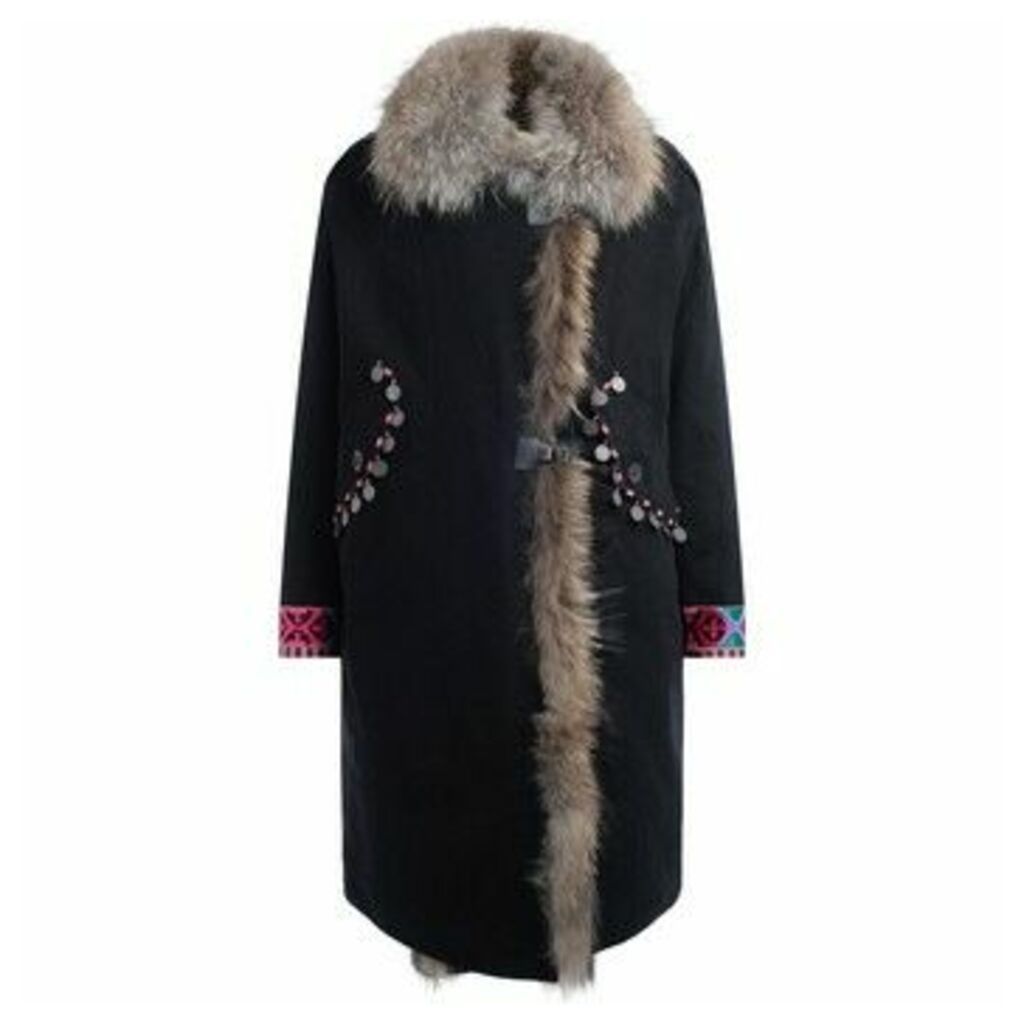 Bazar Deluxe  Parka black with fur collar  women's Parka in Other