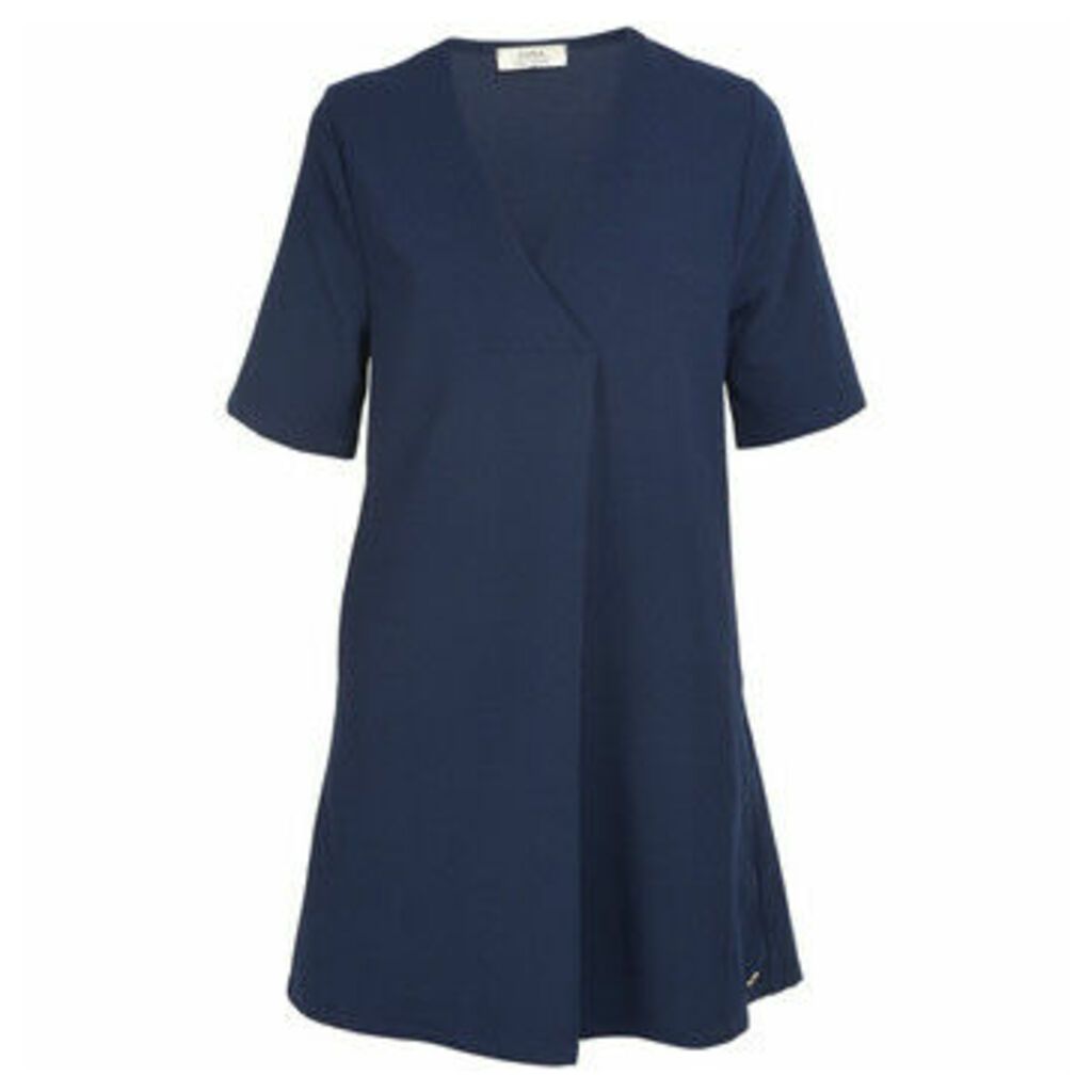 Cuplé  Short sleeve straight dress  women's Dress in Blue