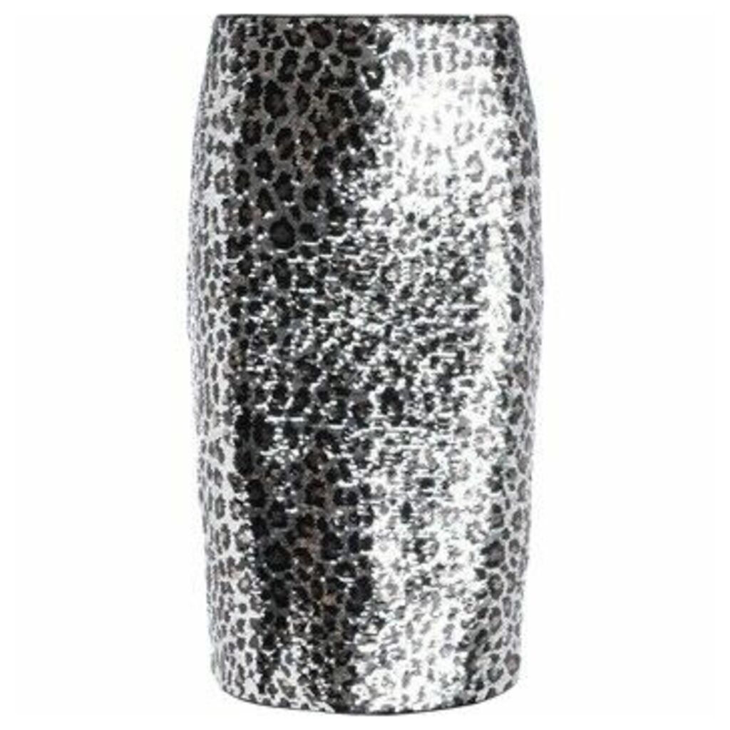MICHAEL Michael Kors  tube skirt with leopard effect sequins  women's Skirt in Grey