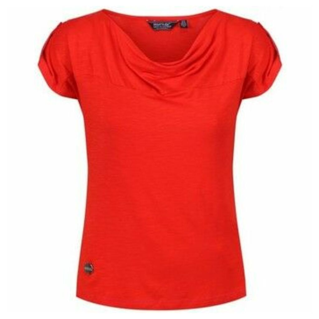Freesia Casual Top Red  women's Tunic dress in Red