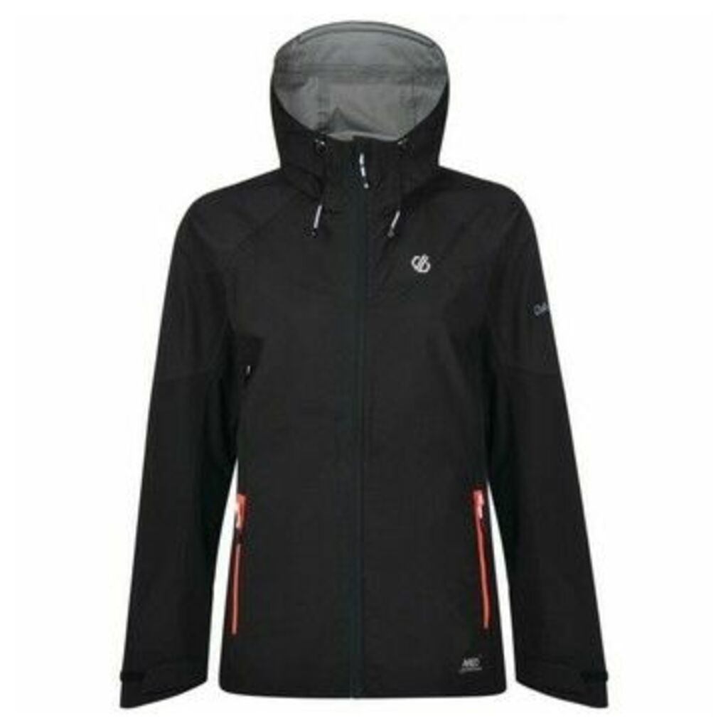 Reconfine Lightweight Hooded Waterproof Jacket Black  women's Coat in Black