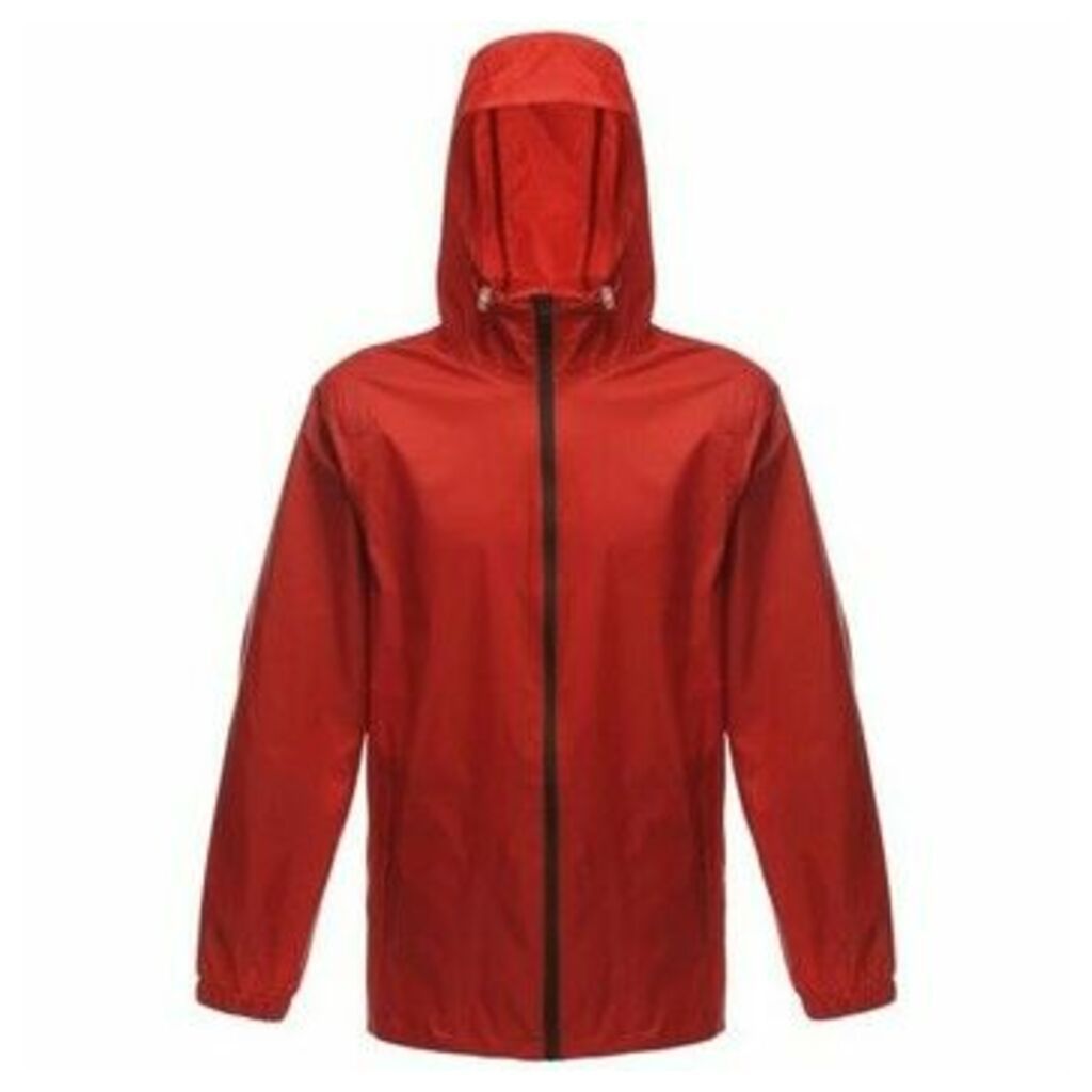 Professional  Unisex Avant Lightweight Waterproof Rainshell Jacket Red  women's Coat in Red
