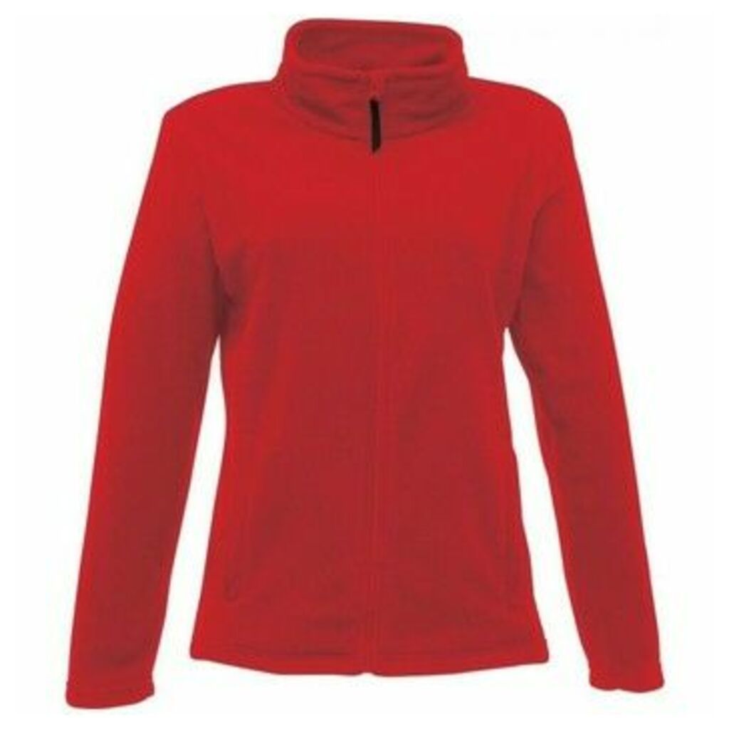 Micro Full Zip Fleece Red  women's Fleece jacket in Red