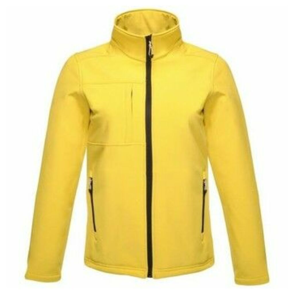 Octagon II Printable 3 Layer Membrane Softshell Jacket Yellow  women's Coat in Yellow