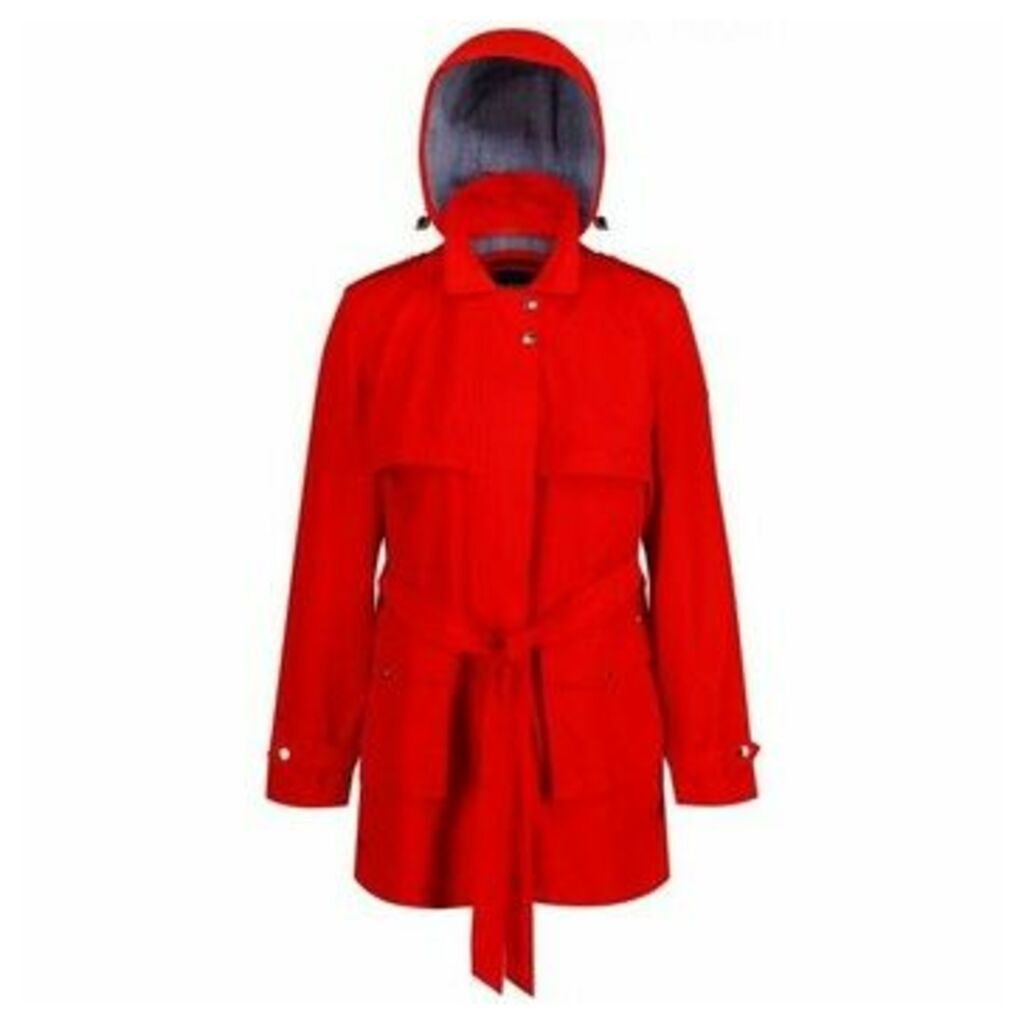 Grier Lightweight Waterproof Jacket with Zip-Off Hood Red  women's Parka in Red