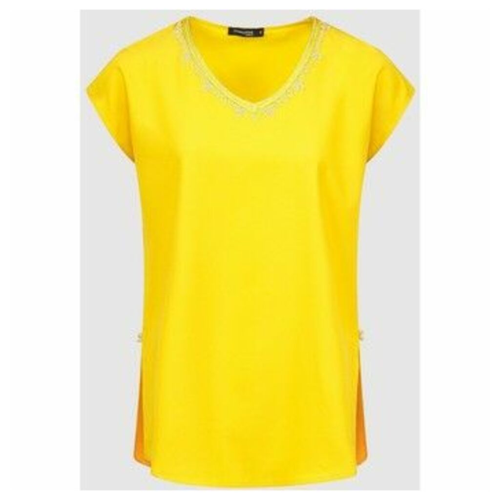 Diamantine Pure Création Maroca  Daphine  women's Blouse in Yellow