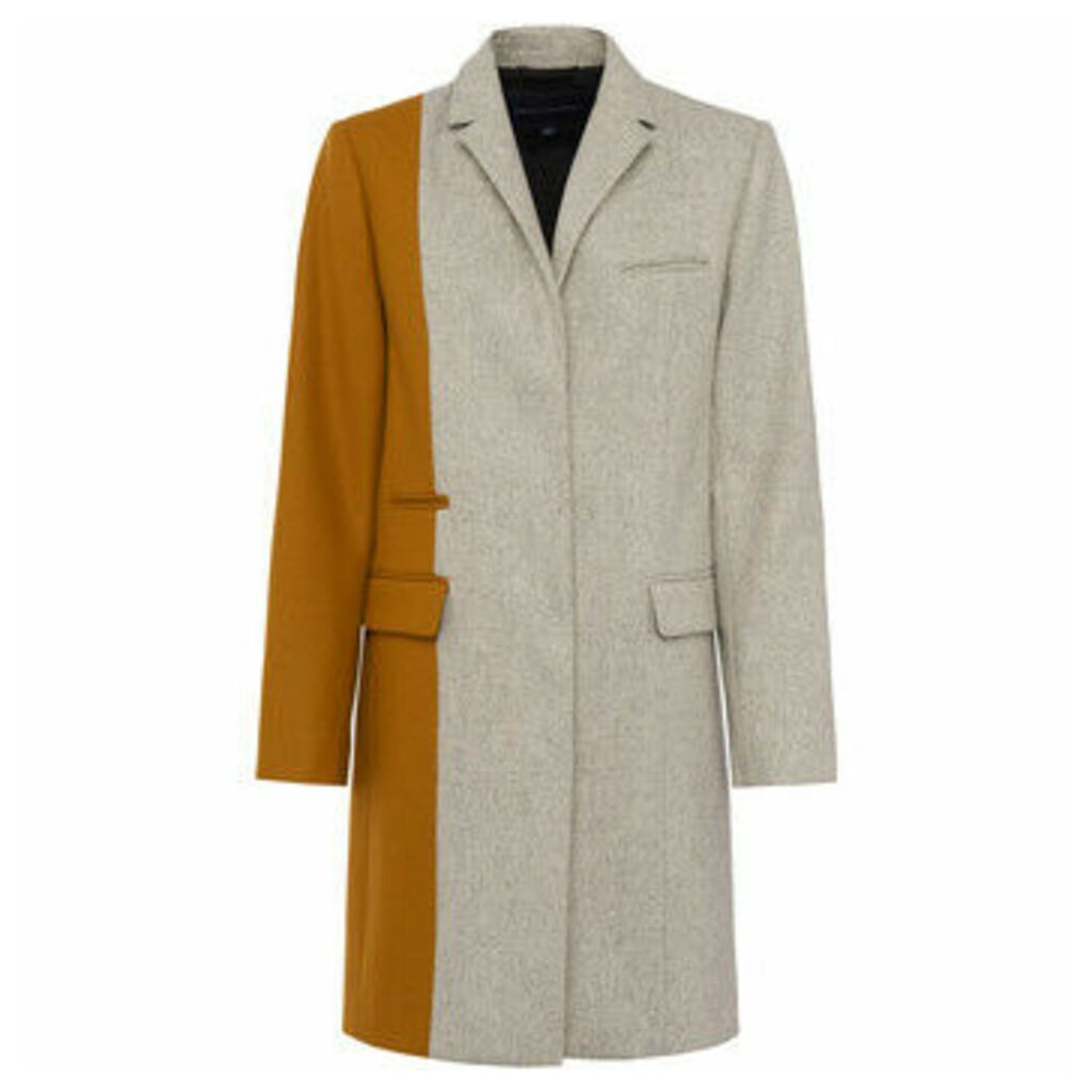 Half-length tricolor coat  women's Coat in Grey