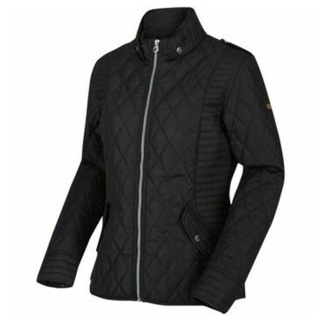 Carita Lightweight Quilted Jacket Black  women's Coat in Black