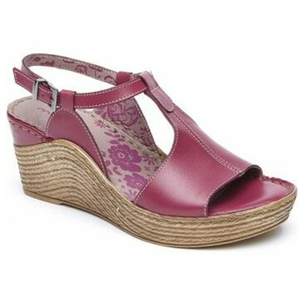 Peach Melba T-Bar Wedge Sandals  women's Sandals in Purple