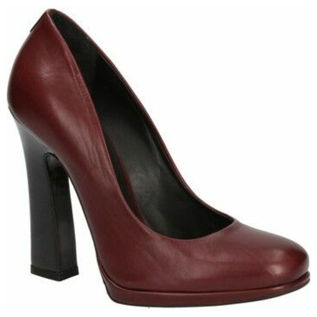 courts burgundy leather AE757  women's Court Shoes in Red