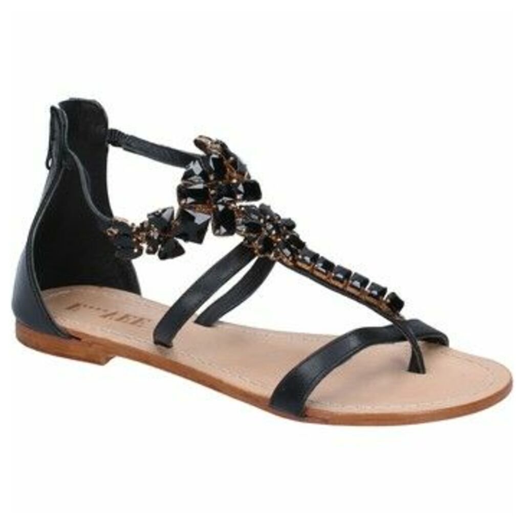 sandals leather BY189  women's Sandals in Black