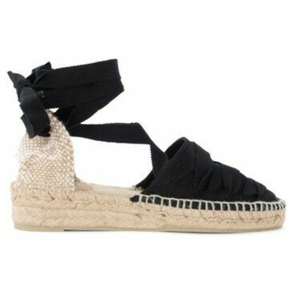 Gina model sandal in black canvas  women's Espadrilles / Casual Shoes in Black