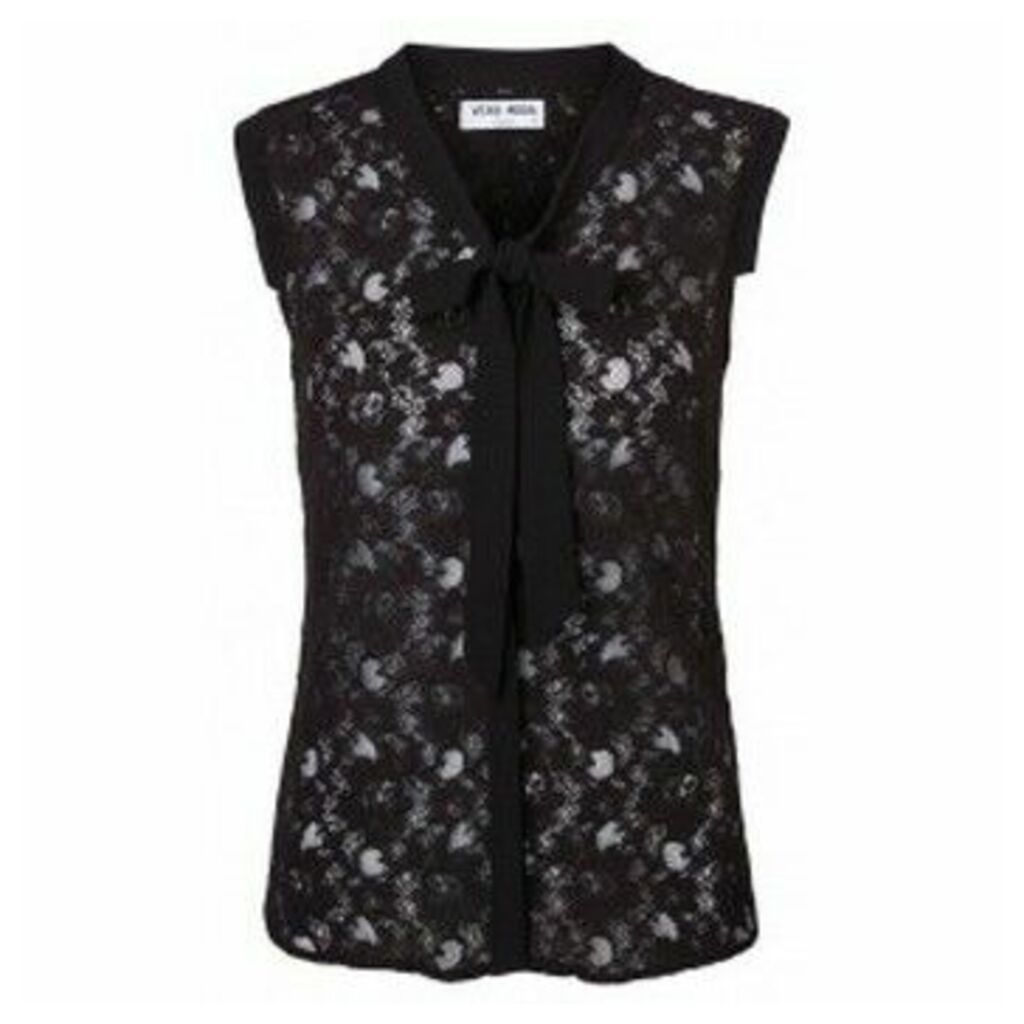 Tina SL Top 10116974 Noir  women's Vest top in Black