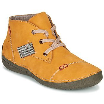 PHILOMENA  women's Mid Boots in Yellow. Sizes available:3,4,5,6,7,7.5