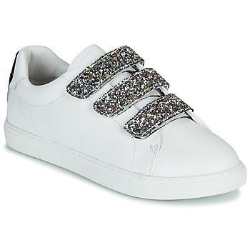 EDITH GLITTER TONGUE  women's Shoes (Trainers) in White