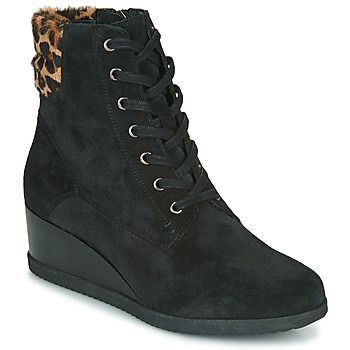 ANYLLA WEDGE  women's Low Ankle Boots in Black. Sizes available:4,5,2.5