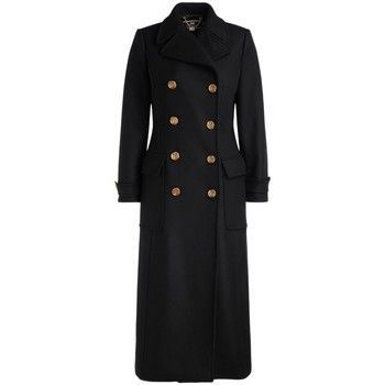 double-breasted coat  women's Coat in Black