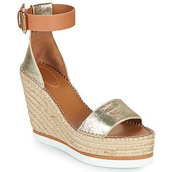 GLYN  women's Espadrilles / Casual Shoes in Gold