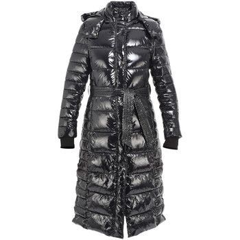 Long shiny down jacket LEANE  women's Coat in Black