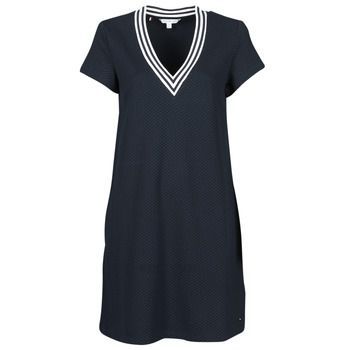TEXTURED SHIFT SHORT DRESS SS  women's Dress in Blue. Sizes available:FR 36