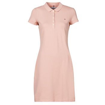 SLIM SHORT POLO DRESS SS  women's Dress in Pink. Sizes available:L,XL