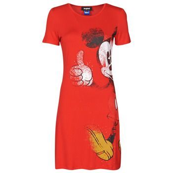MICKEY  women's Dress in Red. Sizes available:S