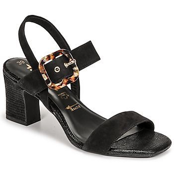 LUZIE  women's Sandals in Black. Sizes available:5,6,6.5,7.5