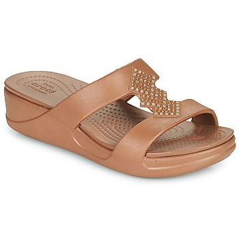 CROCSMONTEREYSHIMMERSLPONWDG W  women's Mules / Casual Shoes in Brown. Sizes available:8