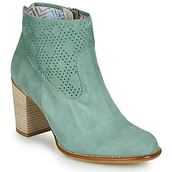 ALEXA  women's Low Ankle Boots in Green. Sizes available:4,5,6.5,7.5