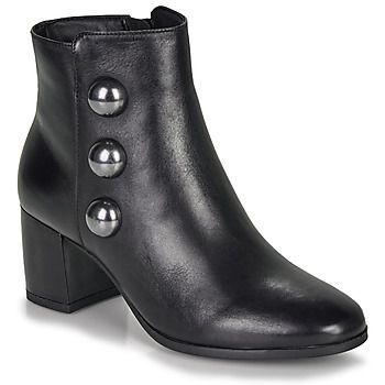 NELLA  women's Low Ankle Boots in Black. Sizes available:6.5