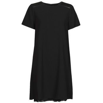 DRESSW/PLEATEDBACK  women's Dress in Black. Sizes available:UK 8,UK 10,UK 12