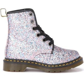 Amphibious boot model 1460 in multicolor glittery leather  women's Mid Boots in Blue