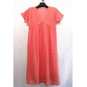 BY80-CORAIL  women's Dress in Pink. Sizes available:Unique