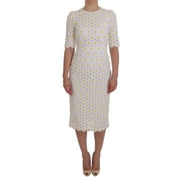 White Sunflowe  women's Long Dress in multicolour. Sizes available:IT XS