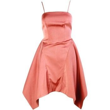 Asymmetrical Dress -P  women's Dress in Brown. Sizes available:UK XXS