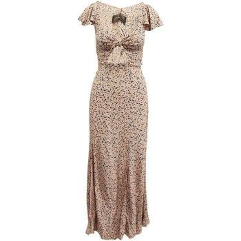 Pink Print Maxi Dr  women's Long Dress in multicolour. Sizes available:EU XS