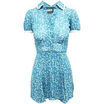 Blue Print Short S  women's Dress in Blue. Sizes available:EU XS
