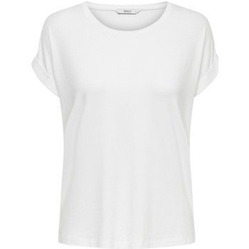 T-shirt femme  Moster manches courtes col rond  women's T shirt in White. Sizes available:EU L