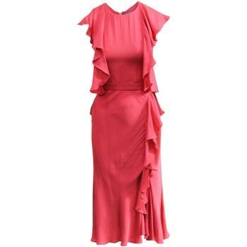 Ruffle Midi  women's Long Dress in multicolour. Sizes available:IT 38