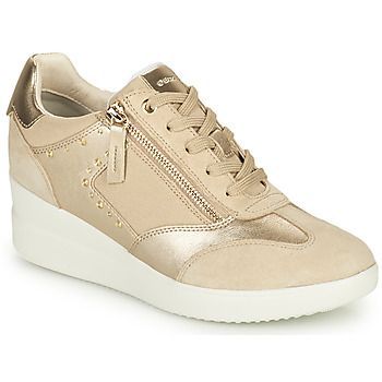 D STARDUST B  women's Shoes (High-top Trainers) in Beige