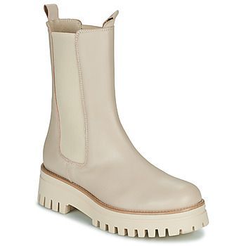 POLIRA  women's Mid Boots in Beige