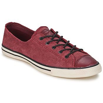ALL STAR FANCY LEATHER OX  women's Shoes (Trainers) in Red