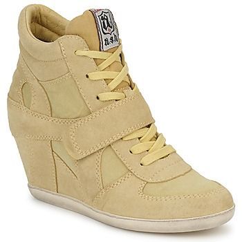 BOWIE  women's Shoes (High-top Trainers) in Yellow