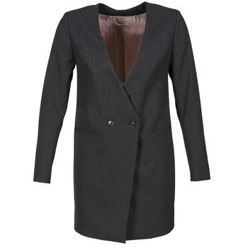 MOLLIE POLY/VIS BLACK  women's Coat in Black